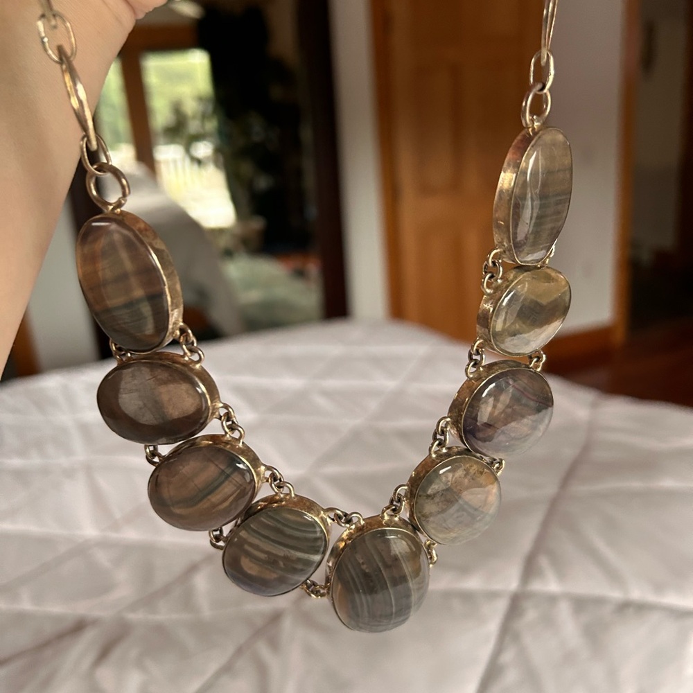 Sterling Silver Fluorite Necklace - image 2
